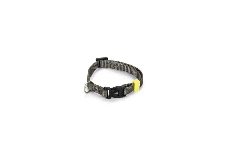 Beeztees nylon Hondenhalsband Uni donkergrijs 20-30x10