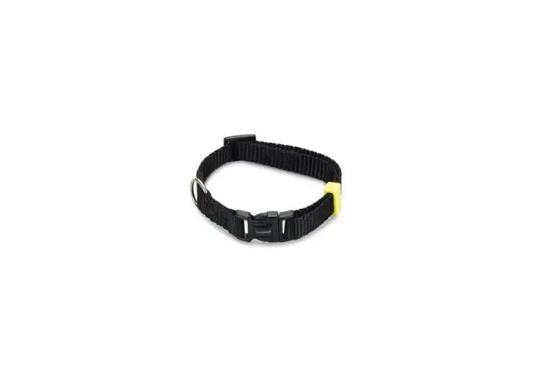 Beeztees nylon Hondenhalsband Uni zwart 20-30x10