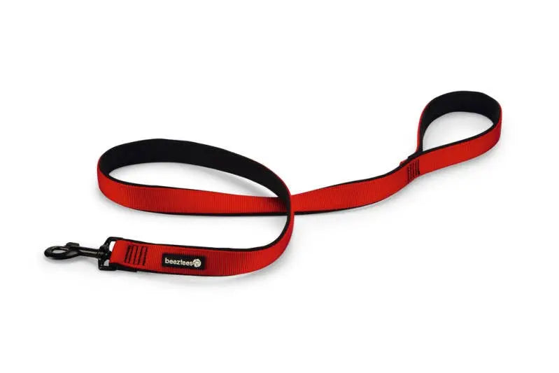 Beeztees Nylon Premium Hondenriem Parinca rood 120x25 — 120 cm x 25 mm