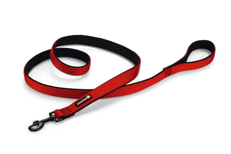 Beeztees Nylon Premium Hondenriem Parinca rood 180x25 — 180 cm x 25 mm