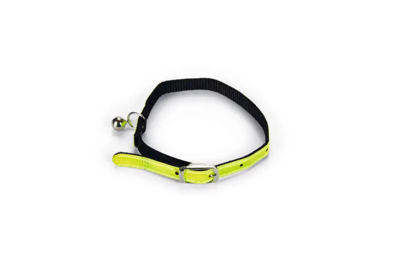 Beeztees Nylon Reflecterend Katenhalsbandje — Geel - HALSBANDEN/LIJNEN NYLON