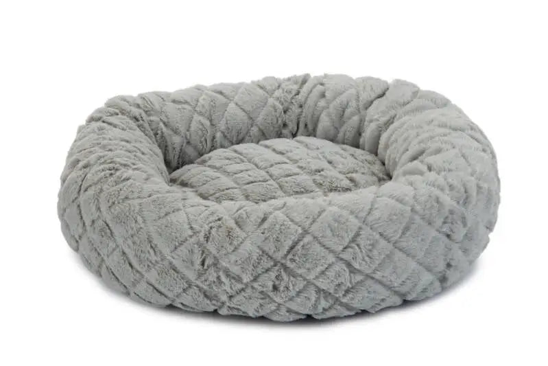 Beeztees Pluche Hondenmandje Levisa 43x43x13 cm — Grijs
