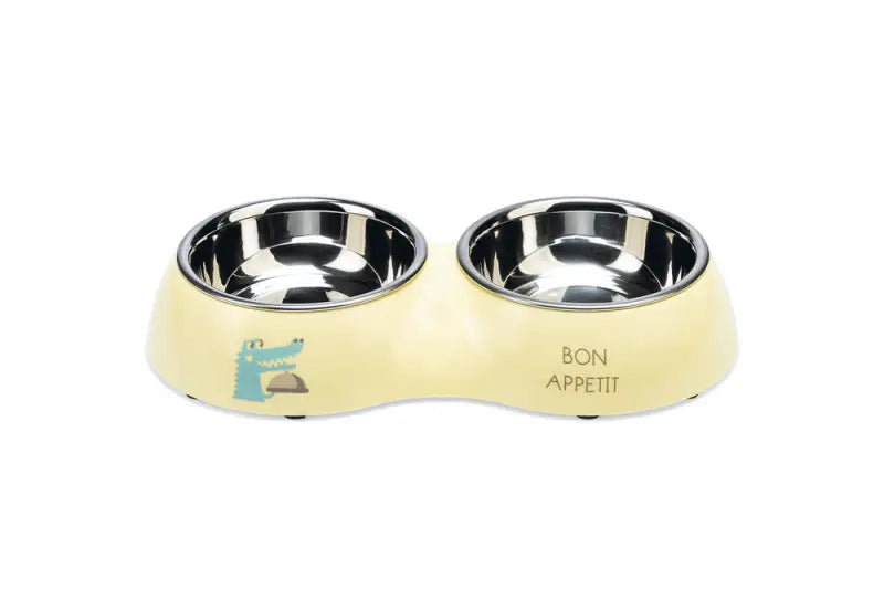Beeztees Puppy Dinerset Kroky 27x14x4,5 cm — Geel