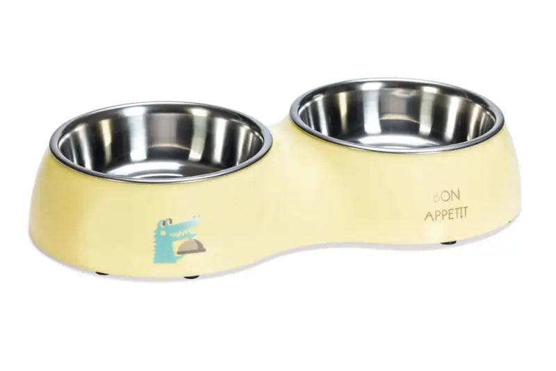 Beeztees Puppy Dinerset Kroky 34x17.5x6 cm — Geel
