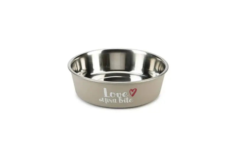 Beeztees RVS Hondenvoerbak First Bite 14 cm — Grijs
