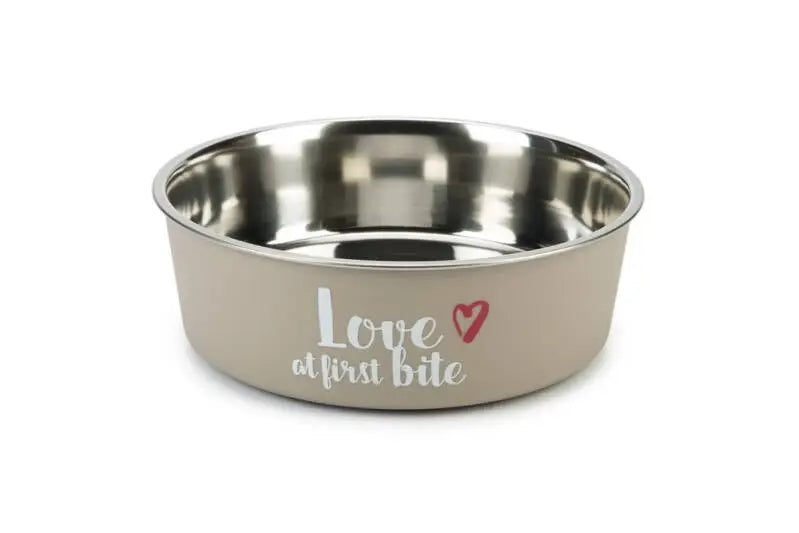 Beeztees RVS Hondenvoerbak First Bite 23 cm — Grijs