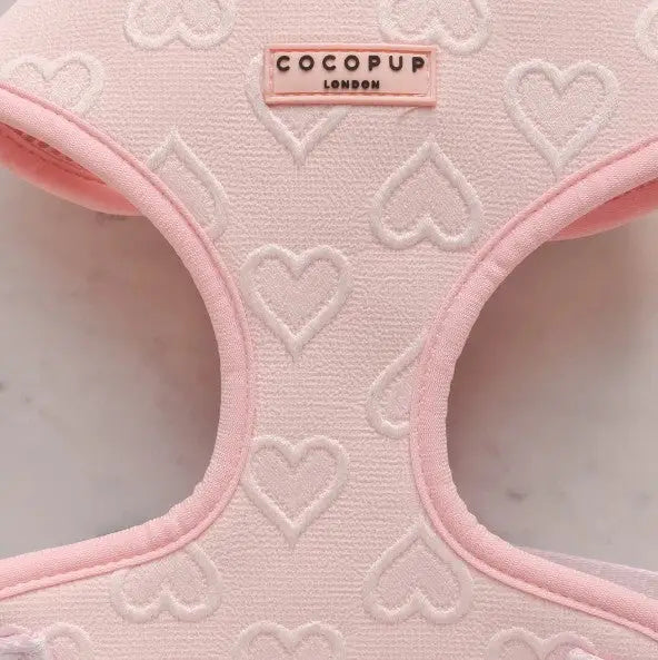 Cocopup London Hondenharnas Baby Pink Heart XS — Roze
