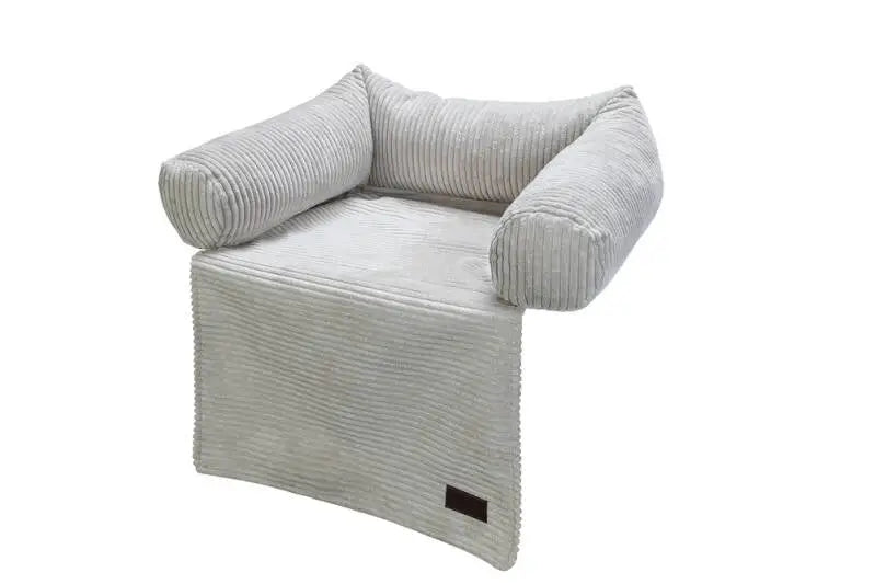 Designed by Lotte Bankkussen Ribbed lichtgrijs 50x45x13.5 cm