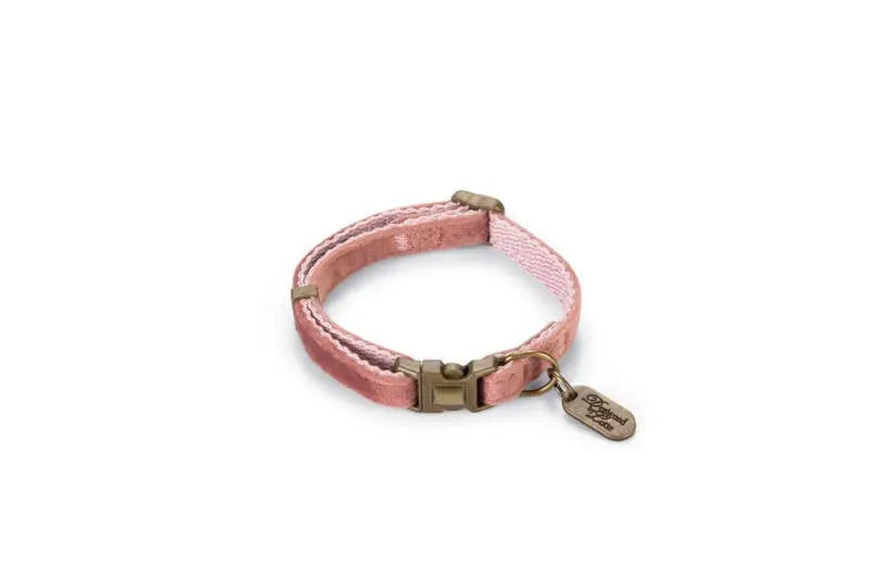 Designed by Lotte Hondenhalsband Velura 20-30 cm — Roze