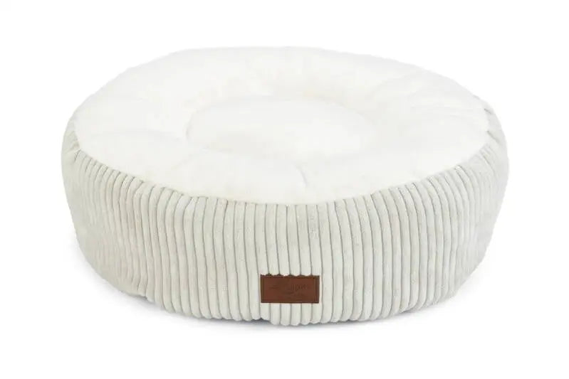 Designed by Lotte Ribbed Kattenmandje lichtgrijs 50x50x17 cm — Grijs