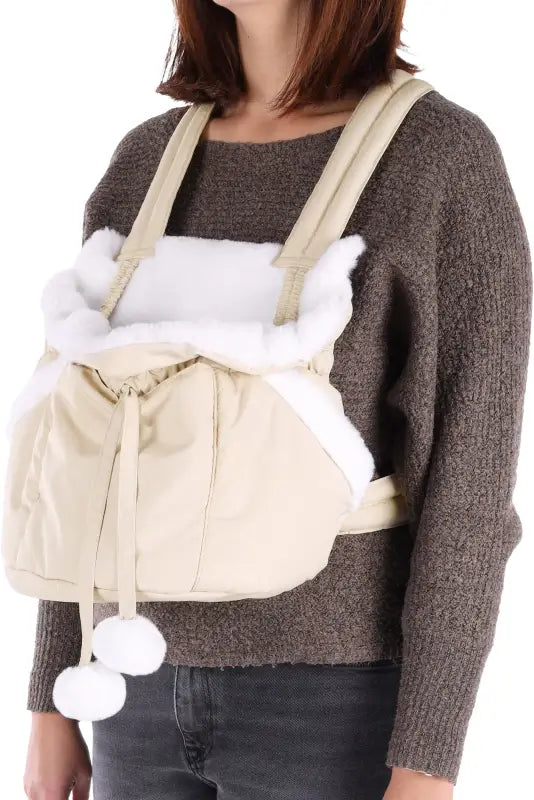 Flamingo Buikdrager Cuddi 32x22x25 cm — Beige