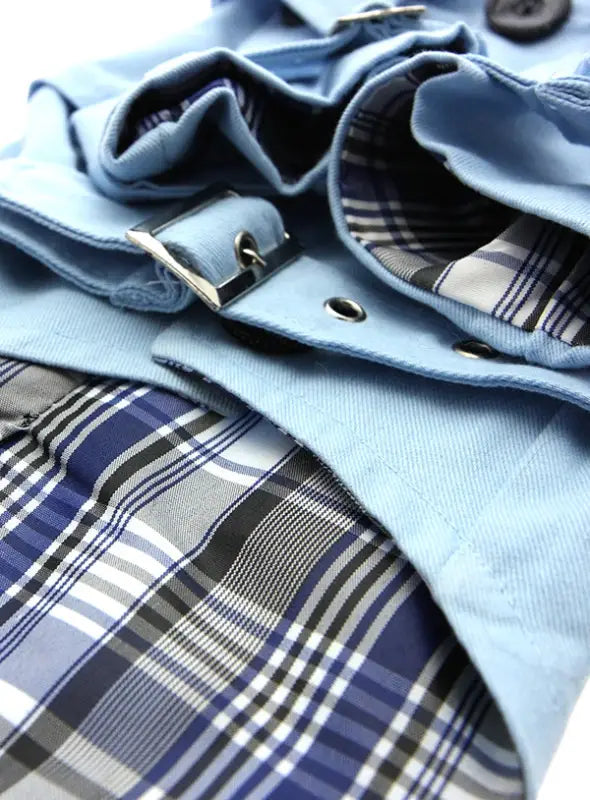 Hondenjas Classic Powder Blue Trench Coat — Lichtblauw - Hondenjas