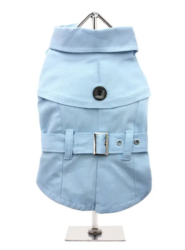 Hondenjas Classic Powder Blue Trench Coat — Lichtblauw - Hondenjas