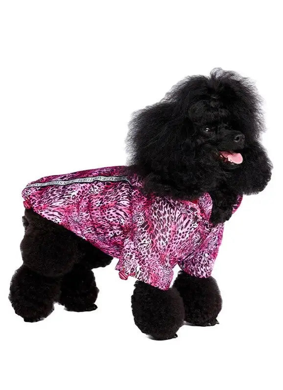 Hondenjas Pink Leopard Rainstorm — Roze - Hondenjas