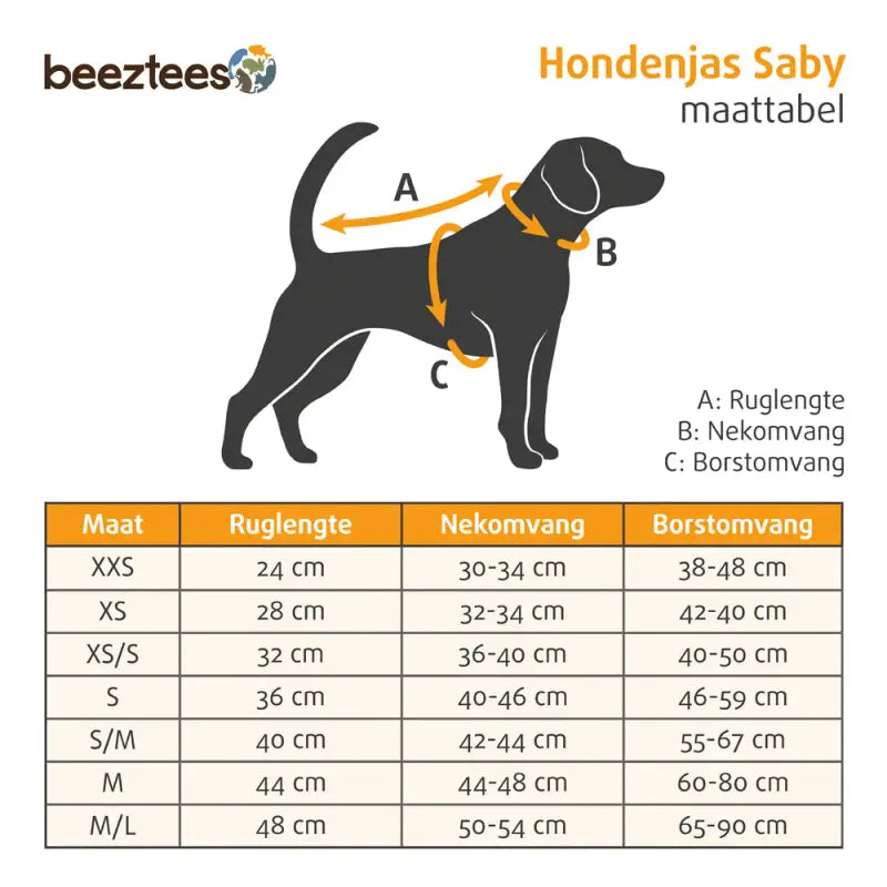 Hondenjas Saby — Zwart / Lichtblauw Hondenjas