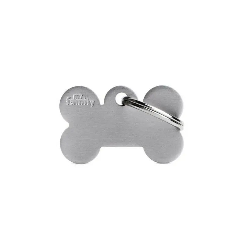 Hondenpenning Aluminium Kluif Grijs Small