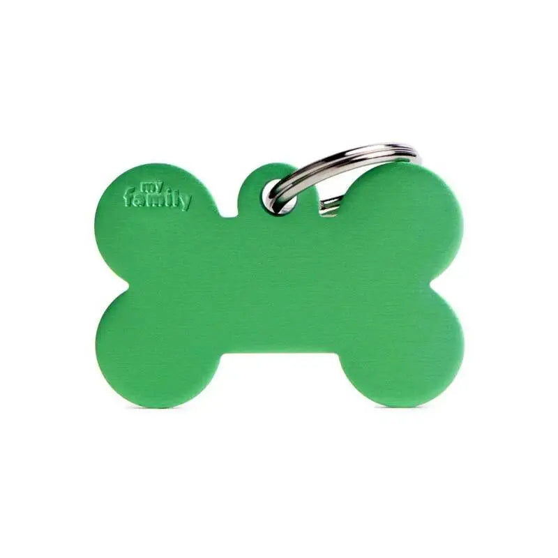 Hondenpenning Aluminium Kluif groen Large