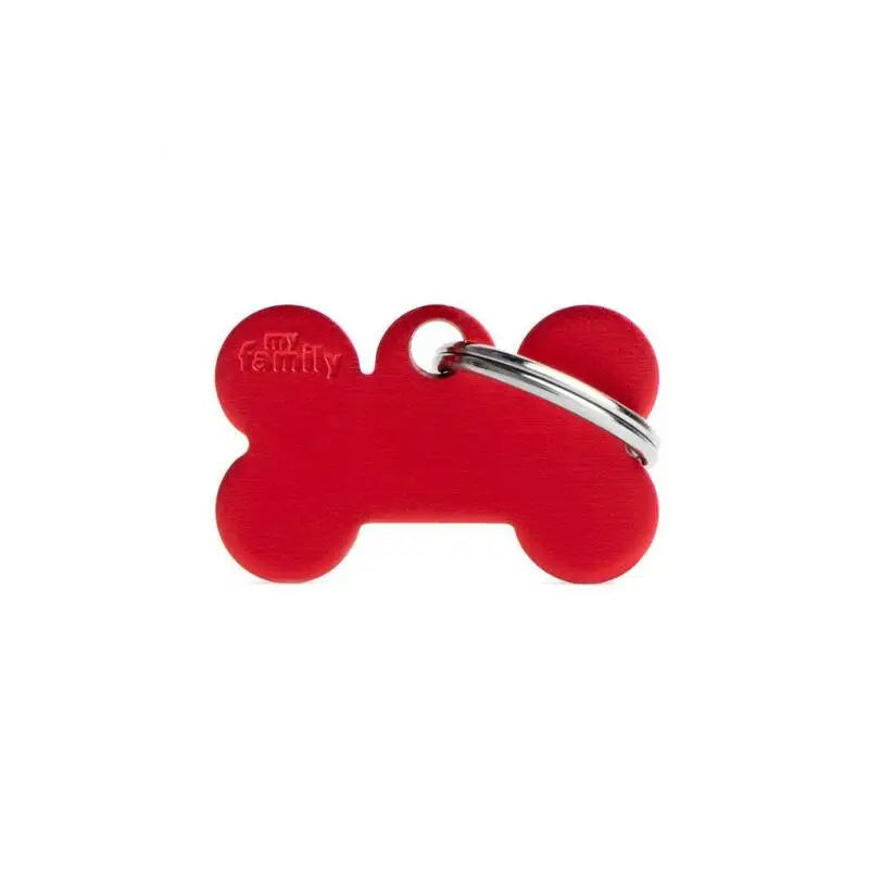 Hondenpenning Aluminium Kluif Rood Small