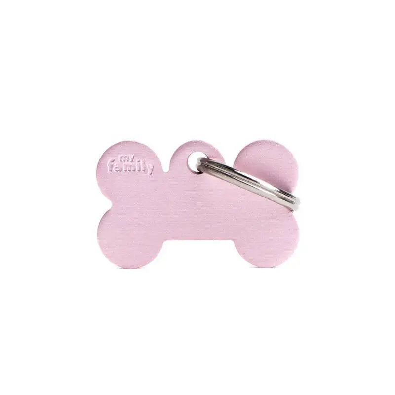 Hondenpenning Aluminium Kluif Roze Small