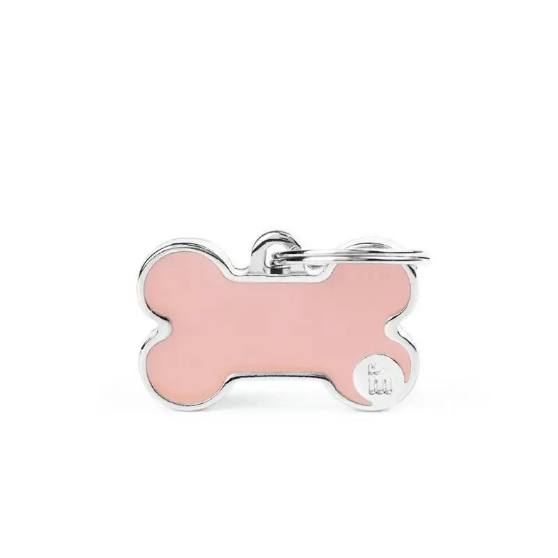 Hondenpenning Kluif handgemaakt Roze Small