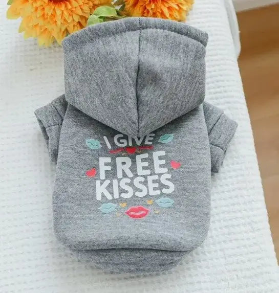 Hondentrui Free Kisses — Grijs - Ruglengte 19 cm - Hondenkleding