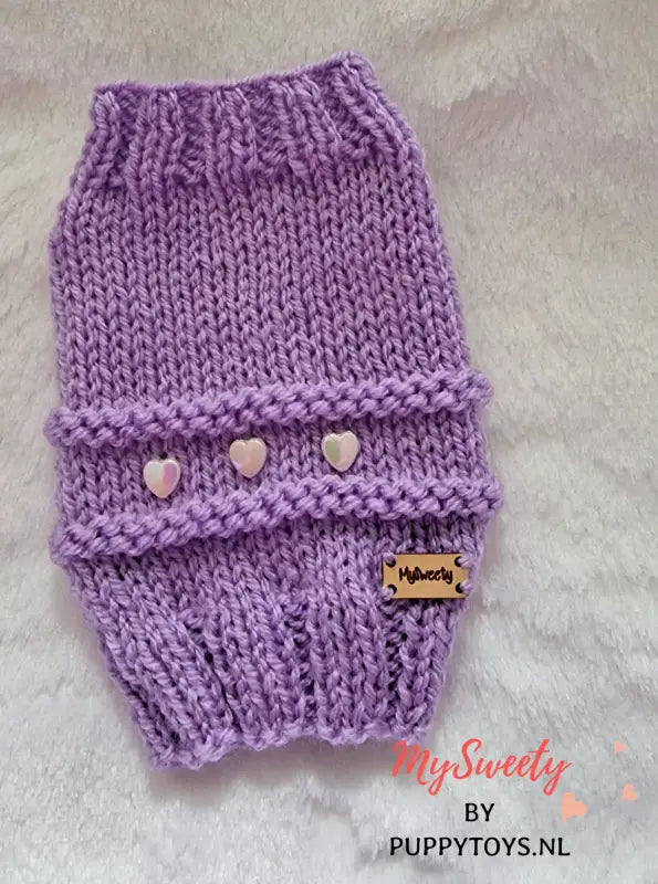 Hondentrui MySweety Purple Hearts — 3XS - Hondenkleding