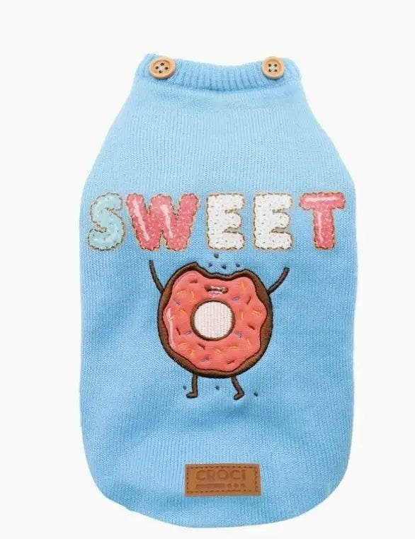Hondentrui Sweet Candy — Blauw - Ruglengte 20 cm - Hondenkleding