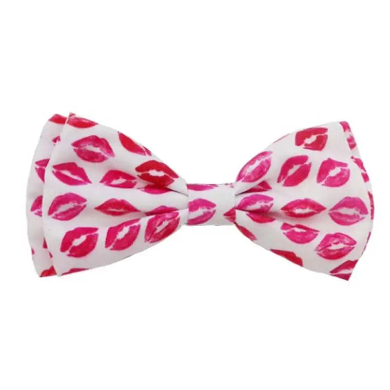 Huxley & Kent hondenstrikje Kisses — Wit / Roze
