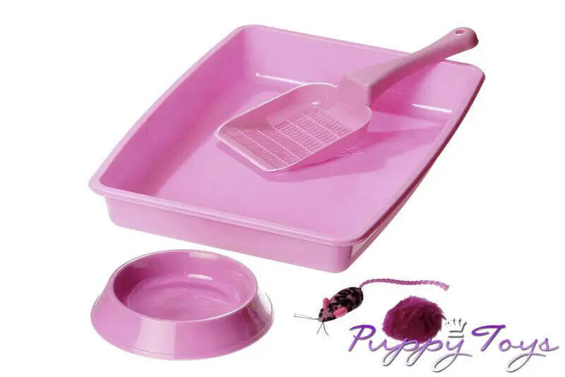 Karlie Kitty Kitz Kattenbak Starters set roze