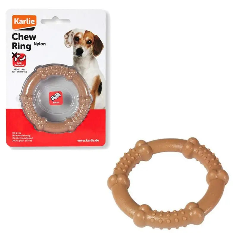 Karlie Nylon Hondenspeelgoed Chew Ring Bacon 9.5 cm SPEELGOED
