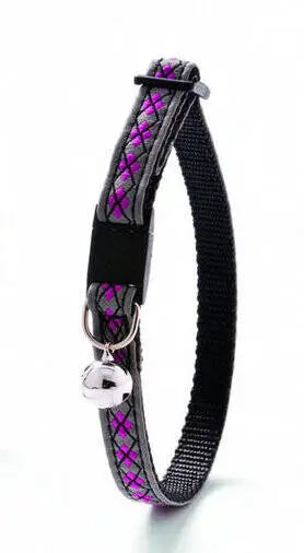 Karlie Rhombus kattenhalsbandje grijs / paars 30 cm x 10 mm — Paars