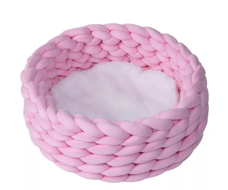 Katten en Hondenmand Woven — Roze BEDDEN/MANDEN/KUSSENS