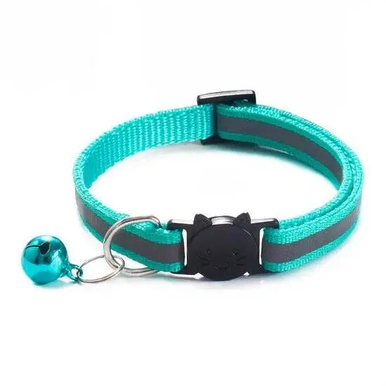 Kattenhalsbandje reflecterend turquoise 20-30 cm x 10 mm — Turquoise