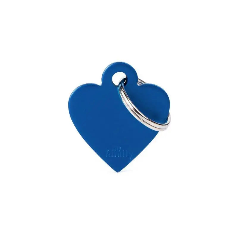 Kattenpenning Aluminium Hartje Blauw Small