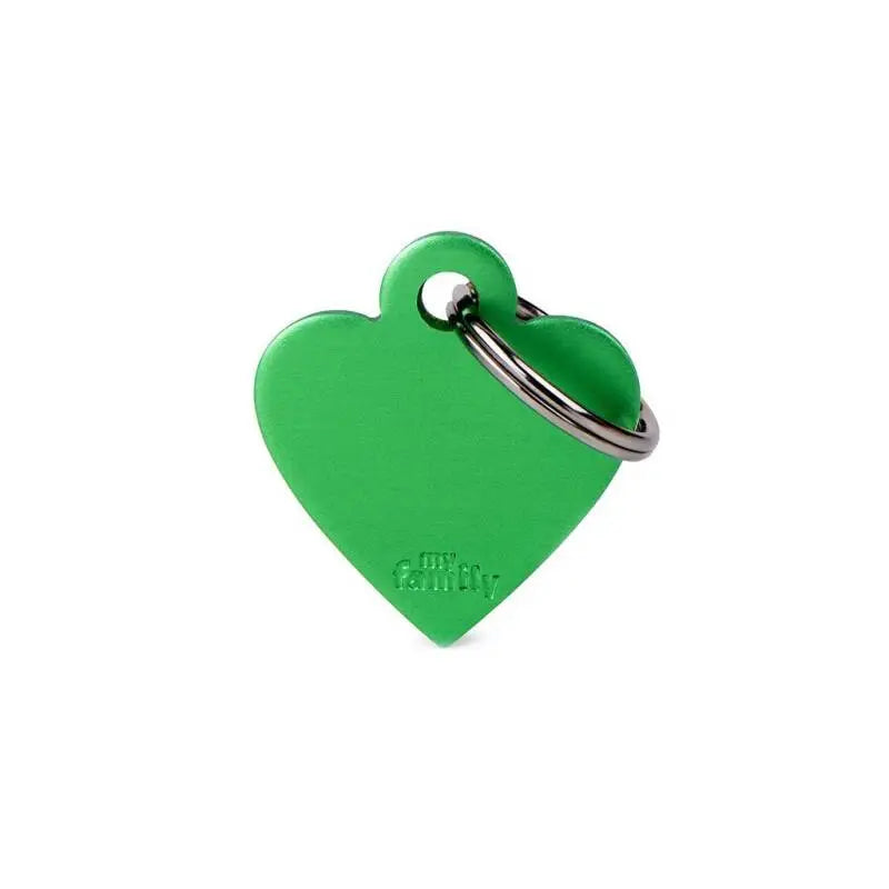 Kattenpenning Aluminium Hartje Groen Small