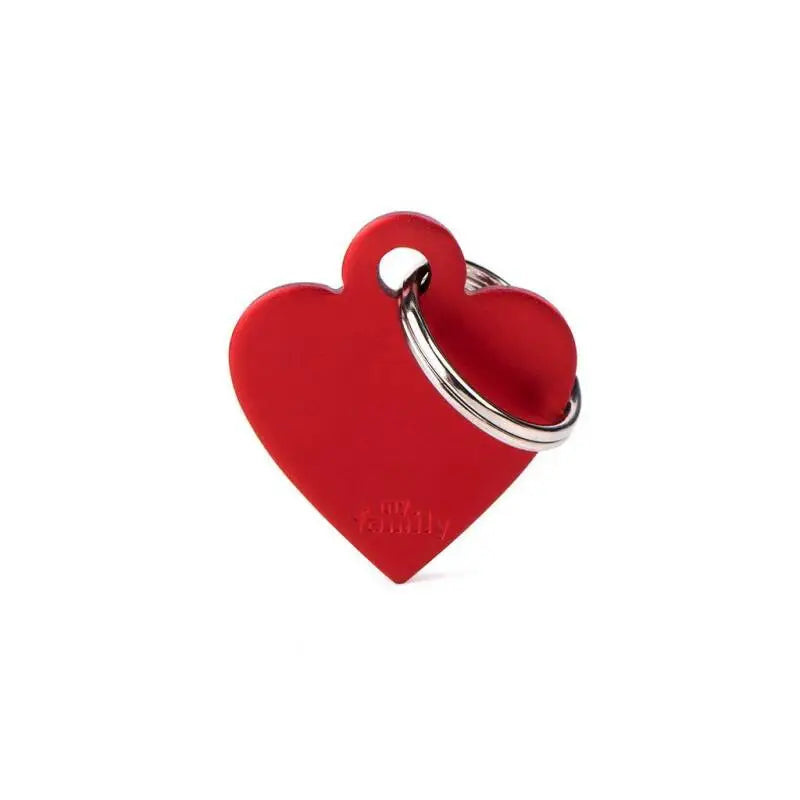 Kattenpenning Aluminium Hartje Rood Small