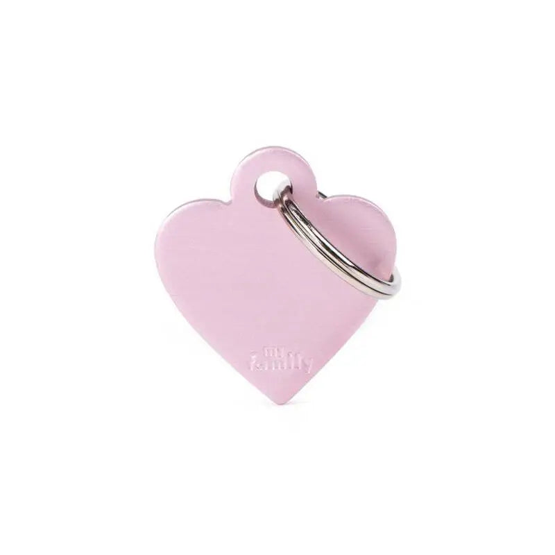 Kattenpenning Aluminium Hartje Roze Small