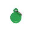 Kattenpenning aluminium rond groen Small