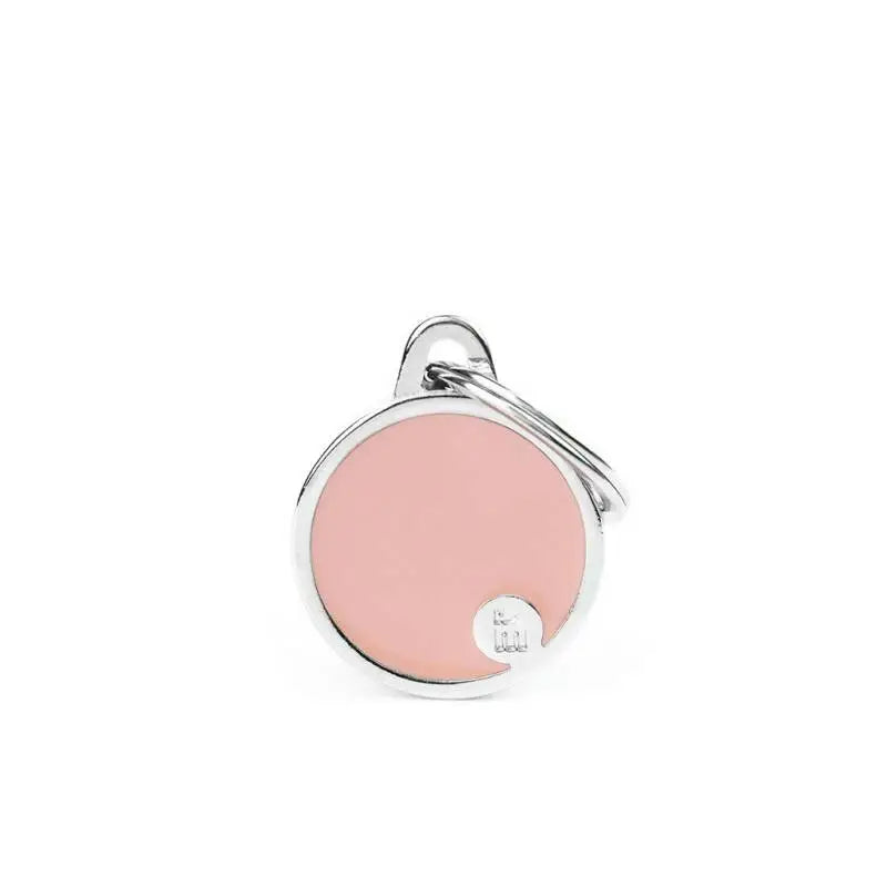 Kattenpenning Cirkel handgemaakt roze Small