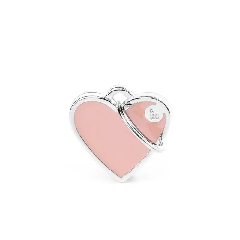 Kattenpenning Hartje handgemaakt Roze Small