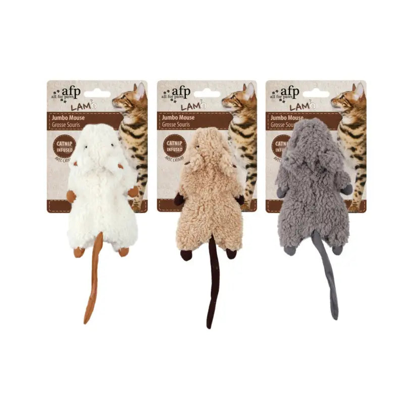 Kattenspeelgoed Lambswool Jumbo Mouse - SPEELGOED