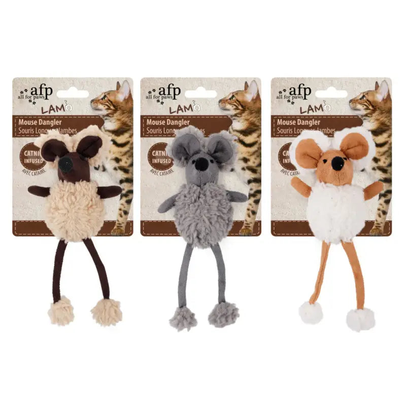 Kattenspeelgoed Lambswool Mouse Dangler - SPEELGOED