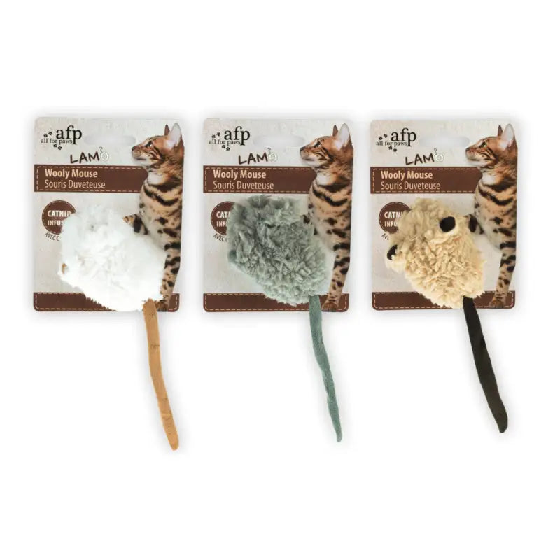 Kattenspeelgoed Lambswool Wooly Mouse - SPEELGOED