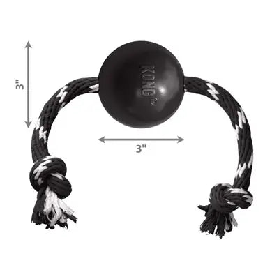 Kong Extreme Bal Met Touw Zwart / Wit