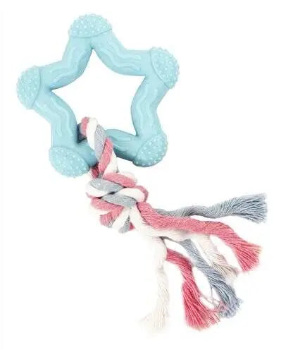 Little Rascals Bijt Ster blauw / roze / wit 15 cm