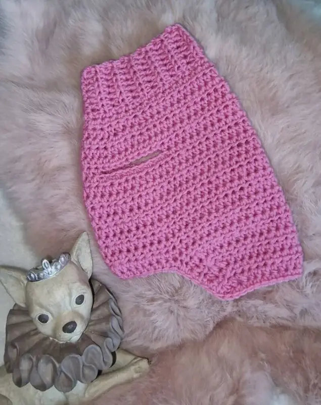 MySweety Baby Merino Hondentrui Hot Pink — Ruglengte 18 cm