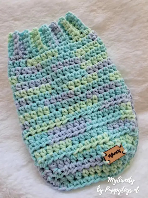 MySweety Hondentrui Rainbow Blue - Ruglengte 15 cm - Hondenkleding