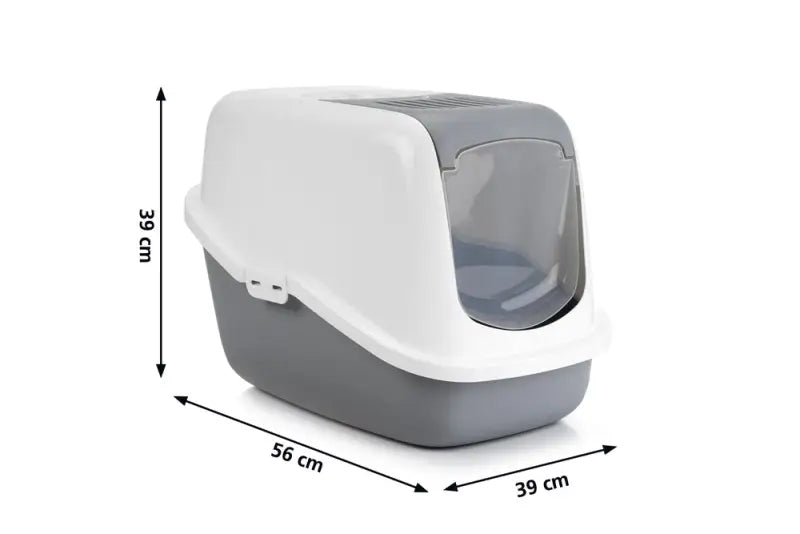 Nestor Kattenbak 56x39x39 cm — Grijs / Wit - Kattenbak
