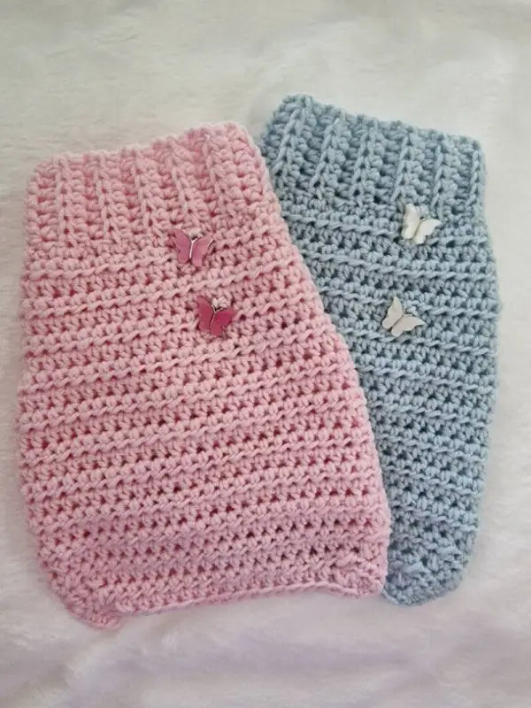 Offline MySweety Baby Merino Hondentrui Butterfly pink — Ruglengte 18 cm