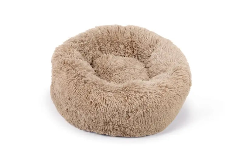 Pluche Katten- en Hondenmand Yali — Beige - Diameter 60 cm - BEDDEN/MANDEN/KUSSENS
